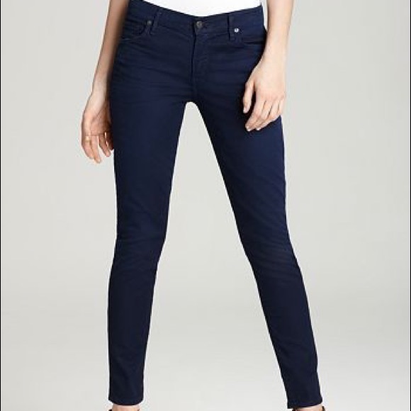 Thompson navy medium rise cropped skinny - Picture 1 of 3